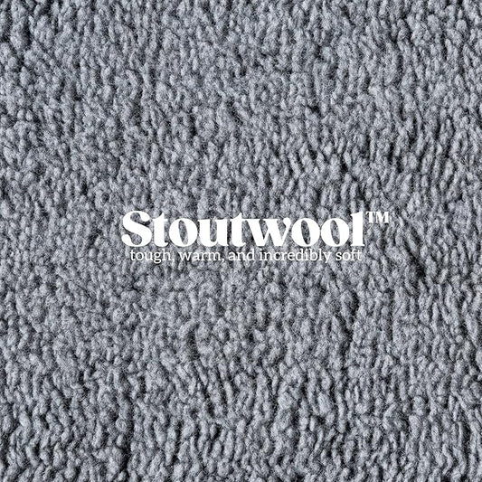 Stoutwool Indestructible Dog Bed - Round Chew Proof Dog Pad - Fluffy Pillow Bed for Aggressive Chewers - Durable - Washable - Ideal for Extra Large Breeds - 42", Charcoal