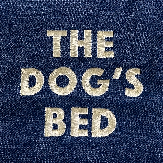 The Dog's Bed Utility Waterproof Dog Bed, Medium, Durable Blue Denim Fabric, Tough YKK Zippers, Washable Reversible Cover for Home, Car, Crate & Yard, Puppy & All Pet Comfort, Veterinary Approved