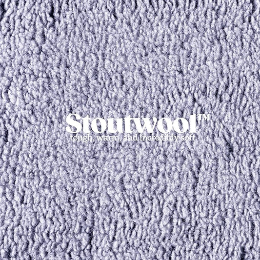 Stoutwool Indestructible Dog Bed - Fluffy Chew Proof Dog Crate Pad - Tough Kennel Pad for Aggressive Chewers - Washable, Ideal for Large Breeds & Fits 36-Inch Crate - 35"x22", Jacaranda
