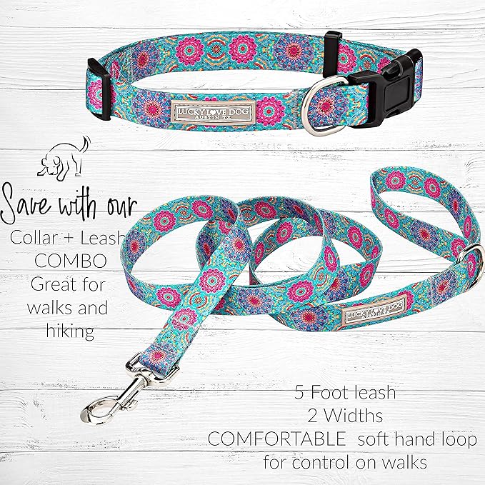 Lucky Love Dog - Adjustable Dog Collar with Easy Click Buckle for Small to Large Ones, Durable, & Comfortable for Male & Female Dogs, Pet Collar for Puppies & Adult Dogs - Clara, XS