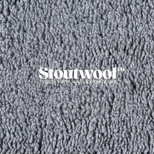 Stoutwool Indestructible Dog Bed - Fluffy Chew Proof Dog Crate Pad - Tough Kennel Pad for Aggressive Chewers - Washable, Ideal for Medium Breeds & Fits 30-Inch Crate - 29"x18", Charcoal
