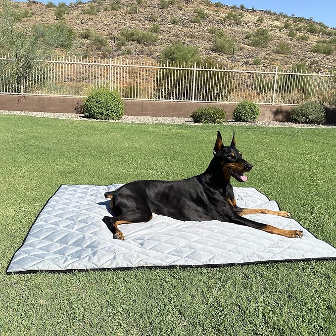 4Knines Waterproof Dog Blanket with Non-Slip Backing – Heavy Duty Dog Mat & Furniture Protector – Durable Pet Cover for Couch, Bed, Car, or Crate – Machine Washable – 60x48 Inch – Grey Color