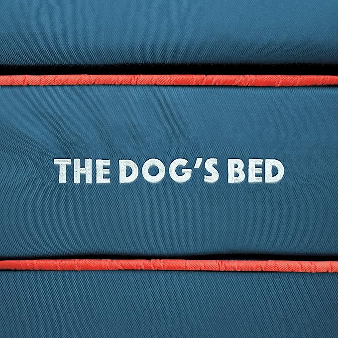 Replacement Outer Cover ONLY (Outer Cover ONLY - NO Bed, NO Waterproof Inner) for The Dog's Bed, Washable Oxford Fabric, Large 6 Inches (Blue with Red Piping UK Flag Embroidery & Centre Flag)