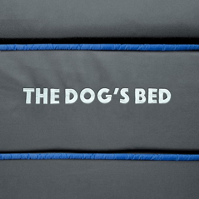 The Dog's Bed Replacement Outer Cover ONLY (Outer Cover ONLY - NO Bed, NO Waterproof Inner) for The Dog's Bed, Washable Oxford Fabric, Large 6 Inches (Grey with Dark Blue Trim)