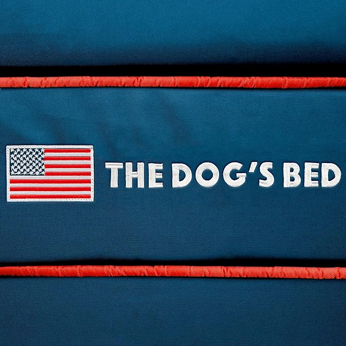 The Dog's Bed Replacement Cover ONLY (Outer Cover ONLY - NO Bed, NO Waterproof Inner) for The Dog's Bed, Washable Oxford Fabric, XXXL 6 Inches (Blue with Red Piping USA Flag)