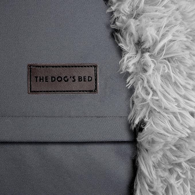 The Dog's Bed Replacement Cover Only for The Dog’s Bed Sound Sleep Donut Dog Bed Spare Cover, Medium Silver Grey Fur, Veterinary Approved