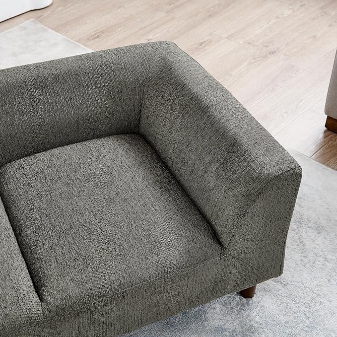 Dog Sofa Couch for Medium Dogs with Backrest and Armrest, Memory Foam Dog Sofa Bed, Modern Elevated Pet Couch Bed with Wooden Legs, Dark Grey