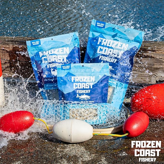 Frozen Coast Freeze-Dried Minnows Dog and Cat Treats-Single-Ingredient, All-Natural Fish, Grain-Free, High Protein Pet Treats, Sourced in The USA - 2.5 oz Bag
