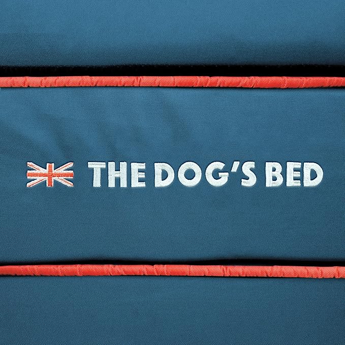 The Dog's Bed Replacement Outer Cover ONLY (Outer Cover ONLY - NO Bed, NO Waterproof Inner) for The Dog's Bed, Washable Oxford Fabric, XXXL 6 Inches (Blue with Red Piping UK Flag)